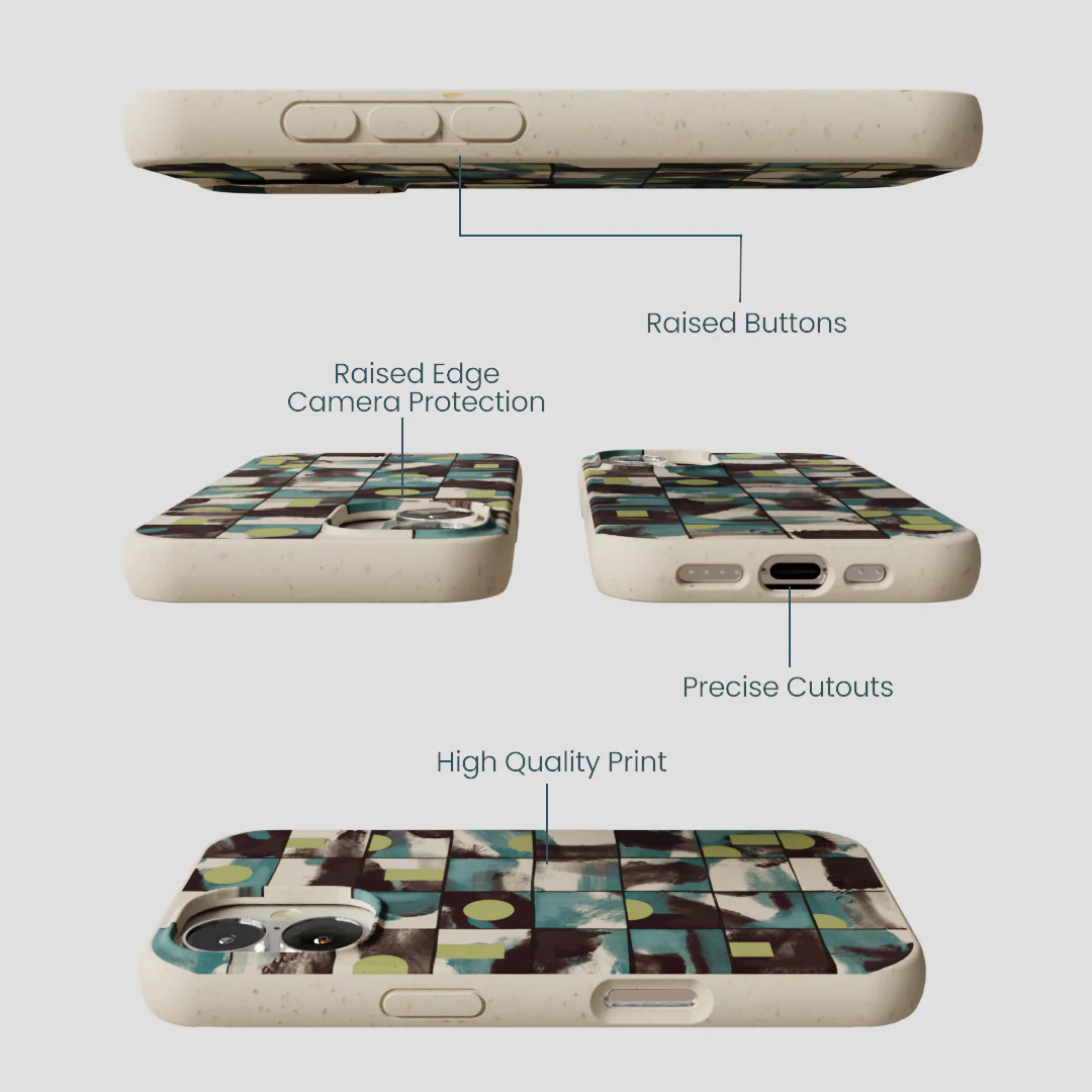 London Fog Mosaic Puzzle iPhone 16 Case - Image 3