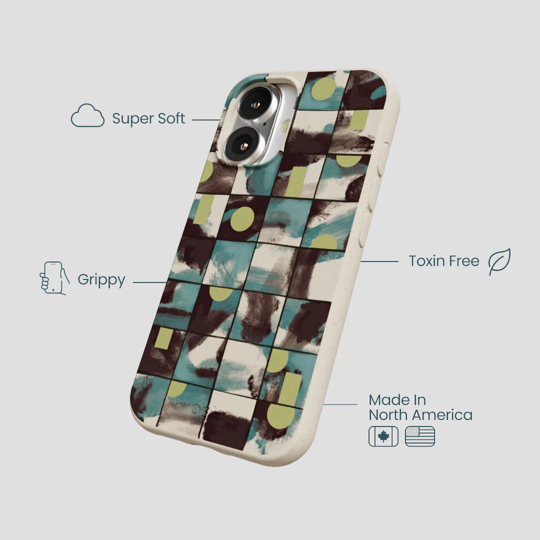 London Fog Mosaic Puzzle iPhone 16 Case - Image 4
