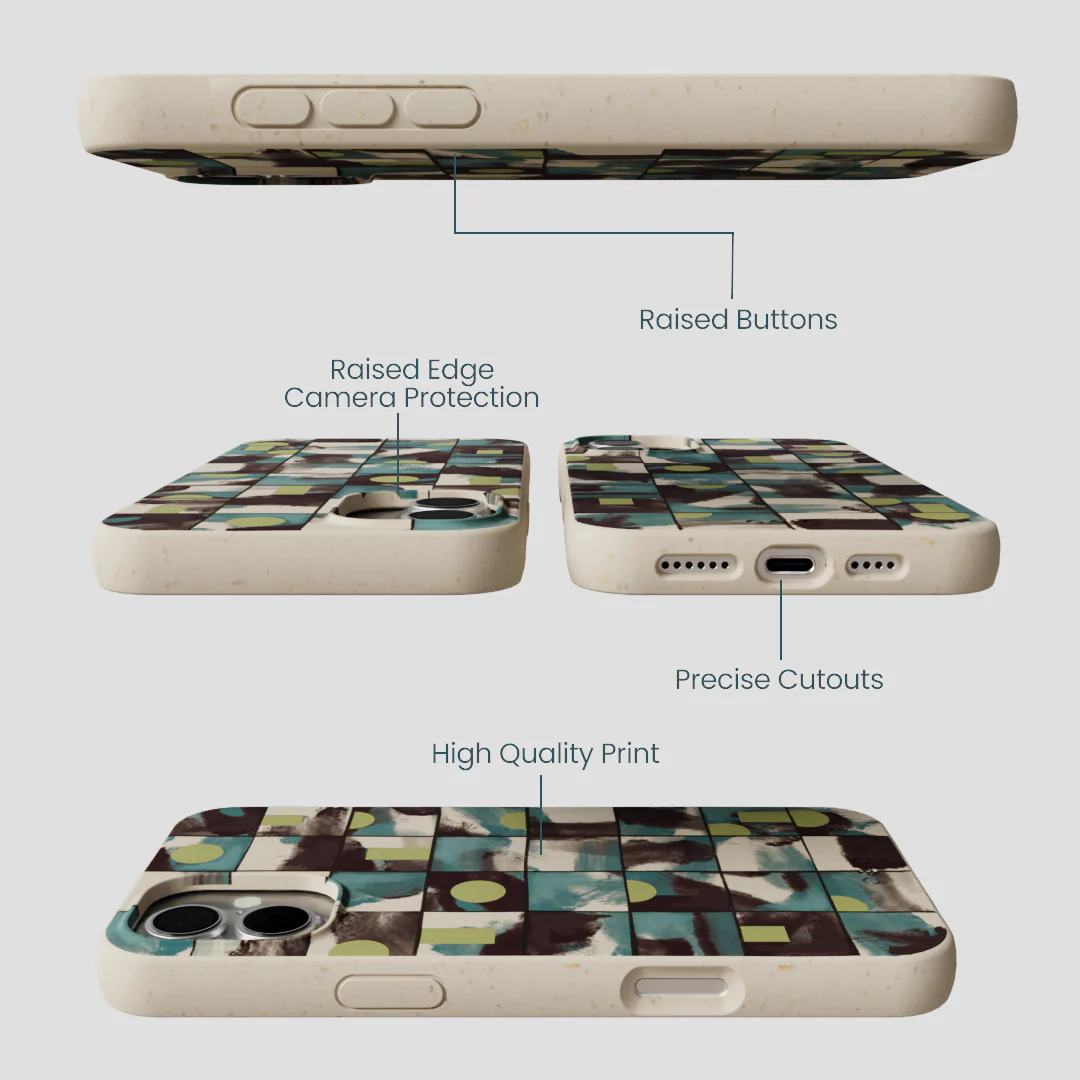 London Fog Mosaic Puzzle iPhone 16 Plus Case - Image 3