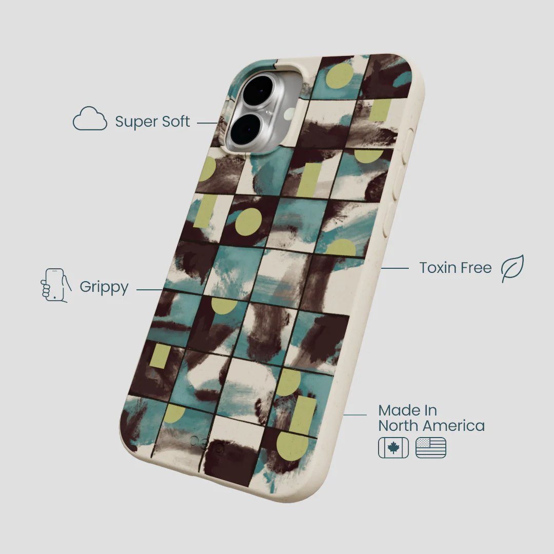London Fog Mosaic Puzzle iPhone 16 Plus Case - Image 4