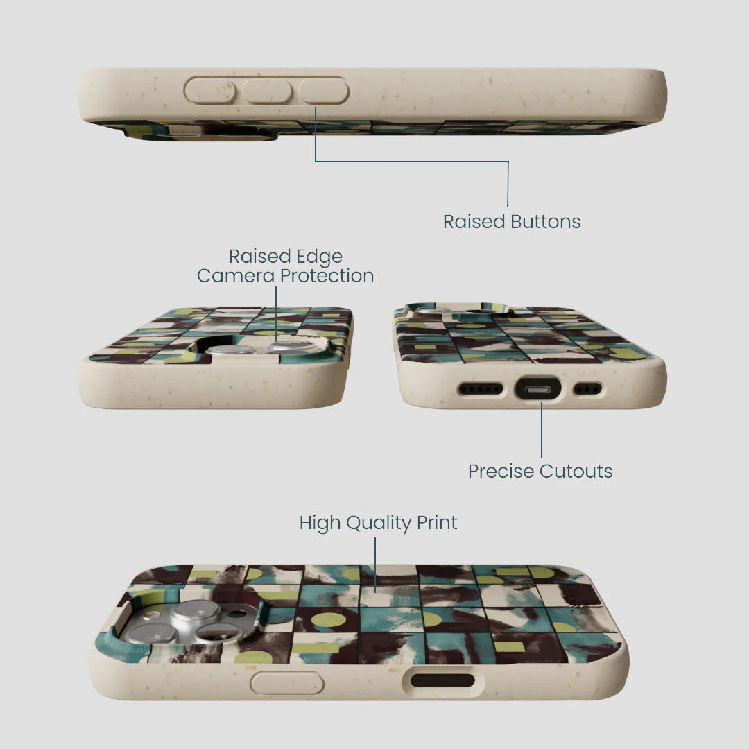London Fog Mosaic Puzzle iPhone 16 Pro Case - Image 3