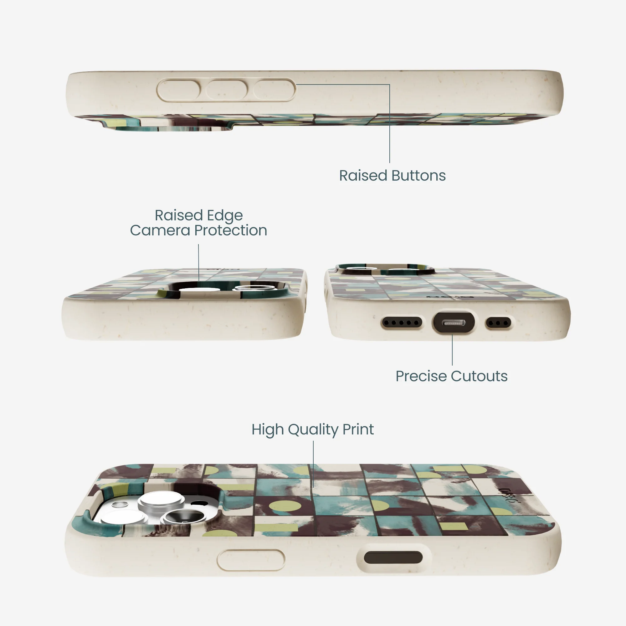 London Fog Mosaic Puzzle iPhone 16 Pro Max Case - Image 3