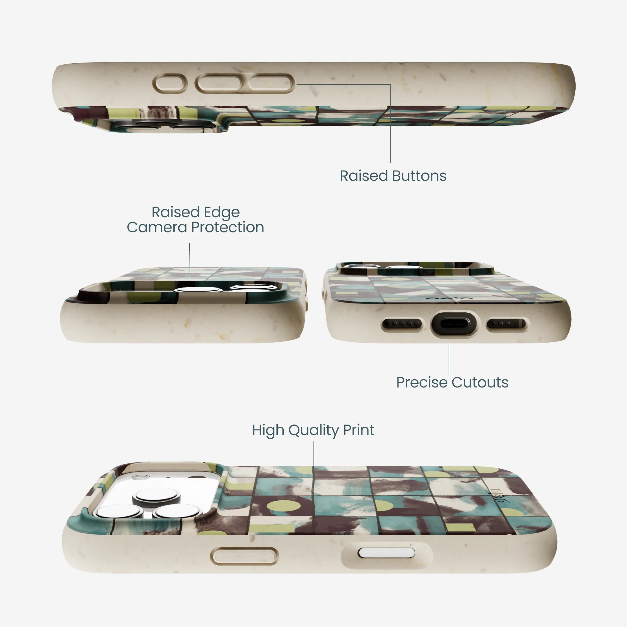 London Fog Mosaic Puzzle iPhone 17 Pro Case - Image 3