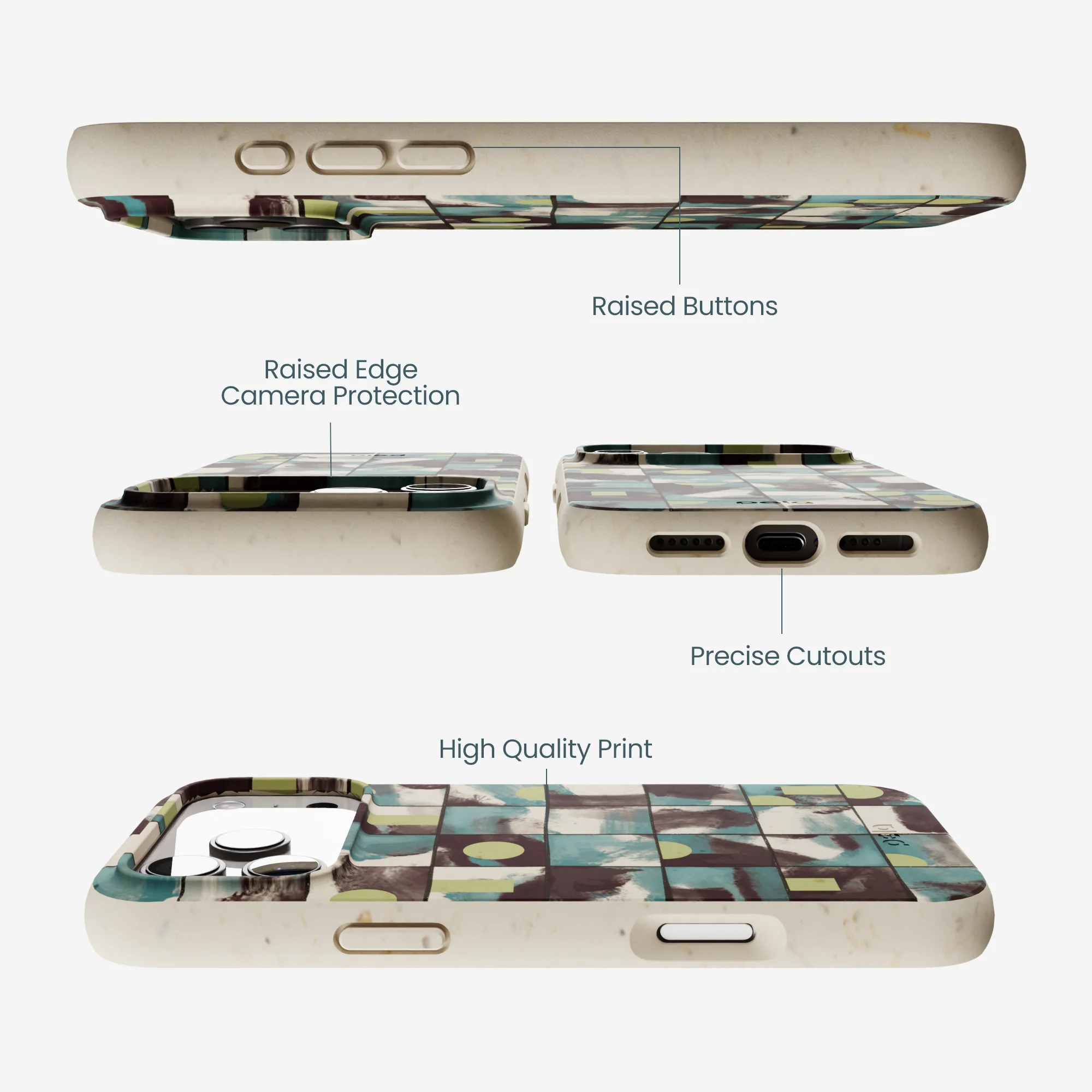 London Fog Mosaic Puzzle iPhone 17 Pro Max Case - Image 3