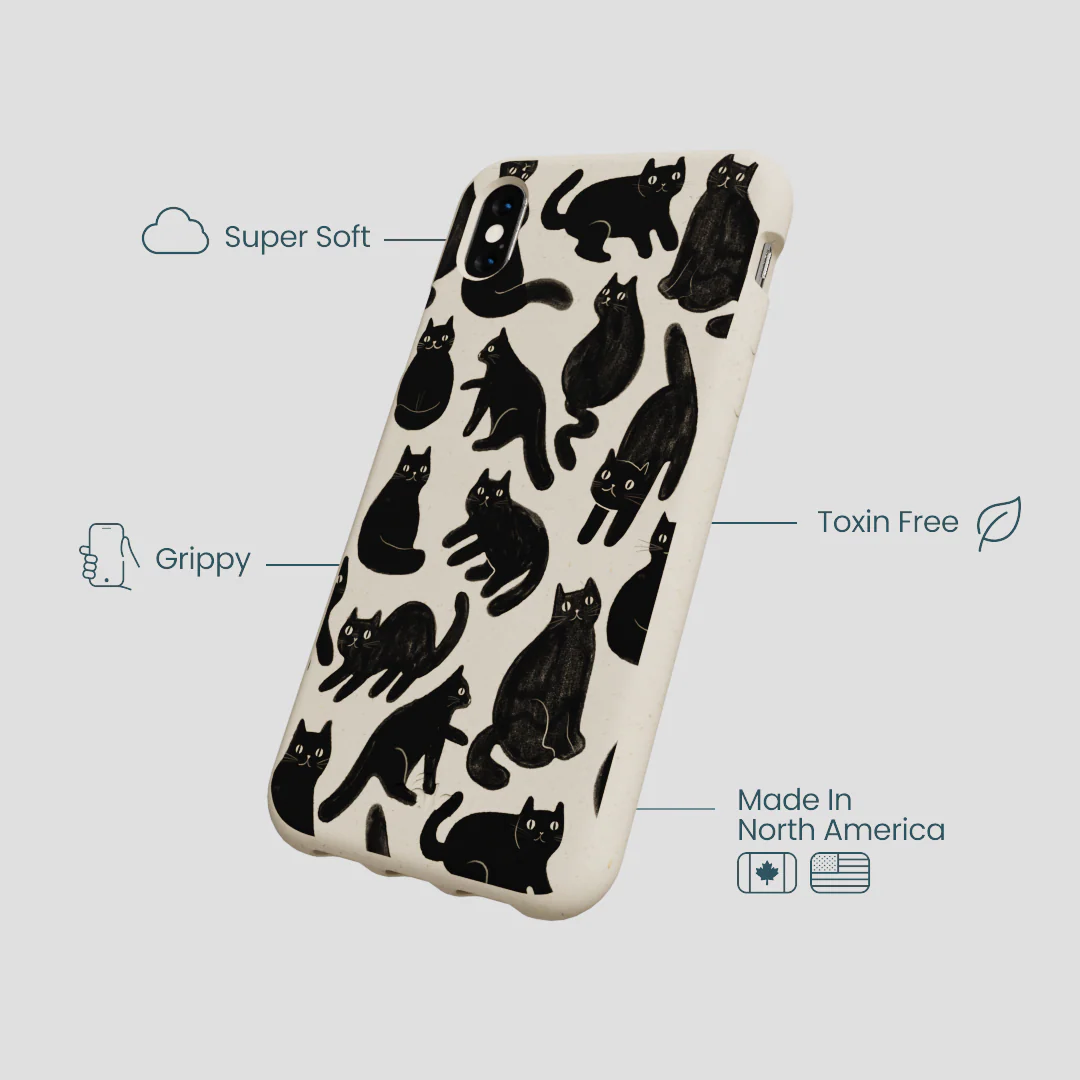 London Fog Night Meowers iPhone XR Case - Image 4