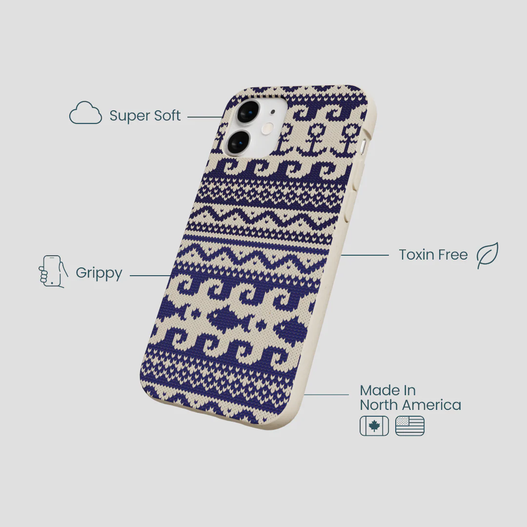 London Fog Ocean Knit iPhone 12 Mini Case - Image 4