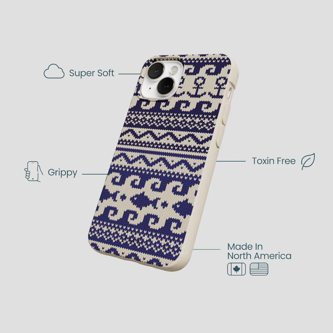 London Fog Ocean Knit iPhone 13 Mini Case - Image 4