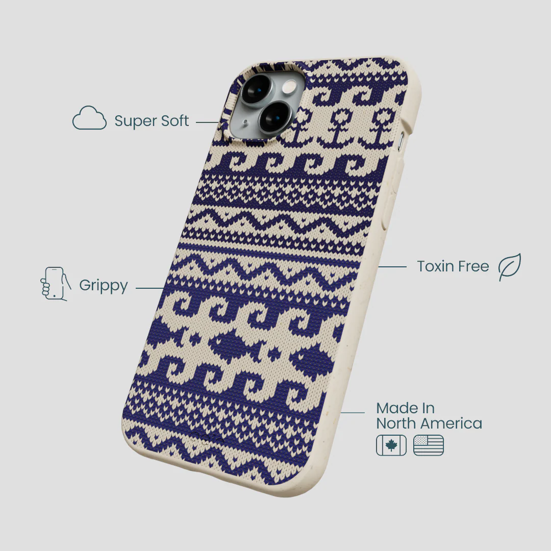 London Fog Ocean Knit iPhone 14 Plus Case - Image 4