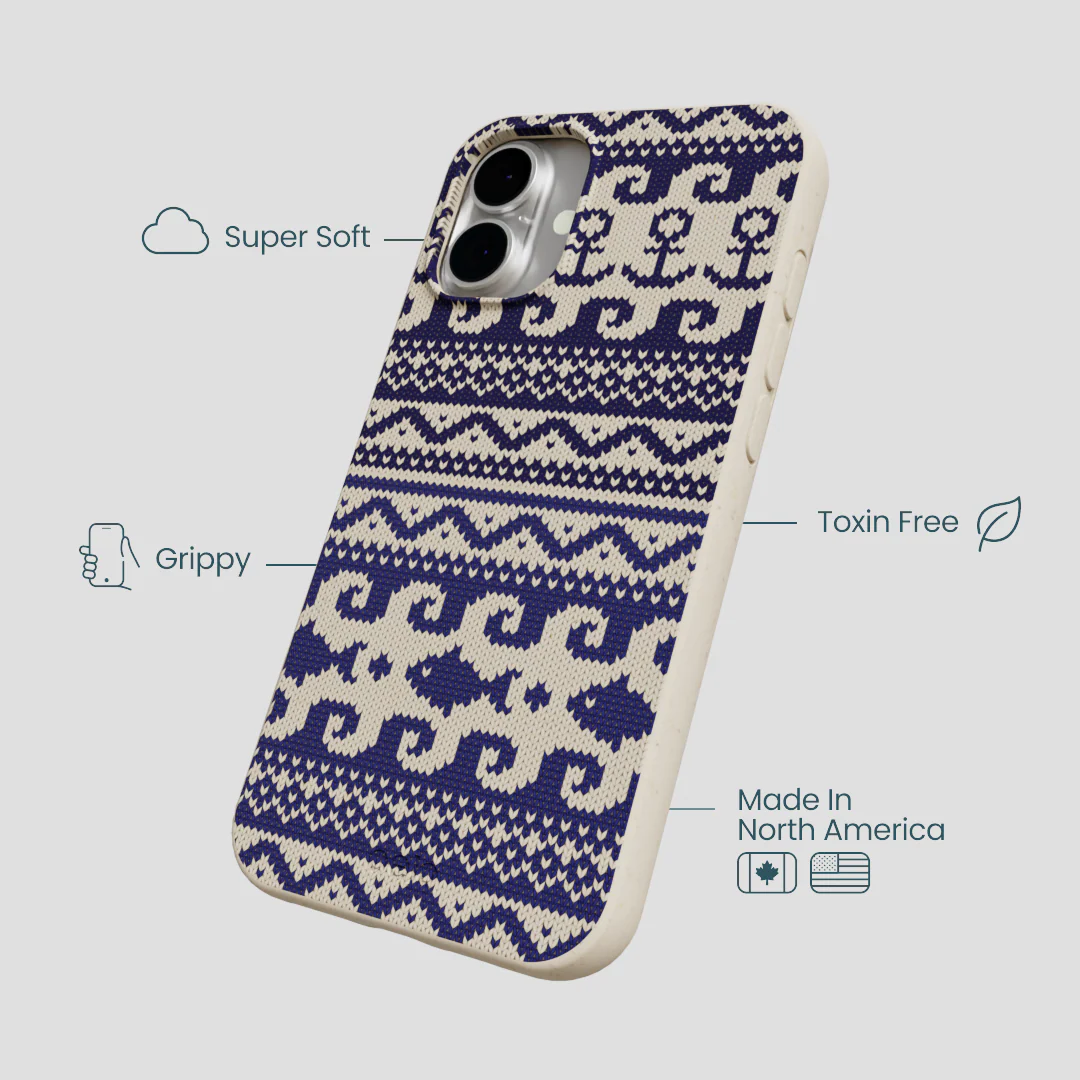 London Fog Ocean Knit iPhone 16 Plus Case - Image 4