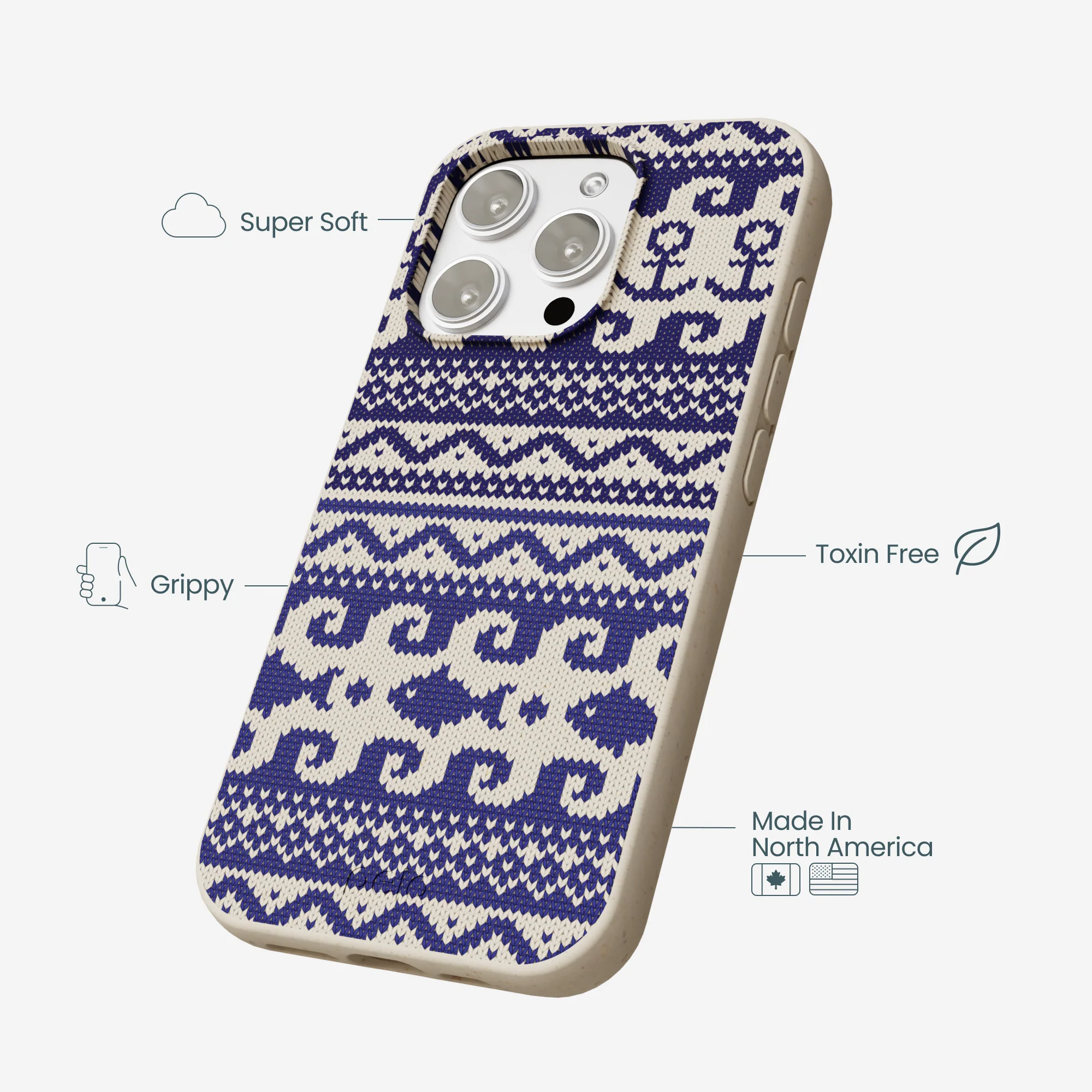 London Fog Ocean Knit iPhone 16 Pro Max Case - Image 4