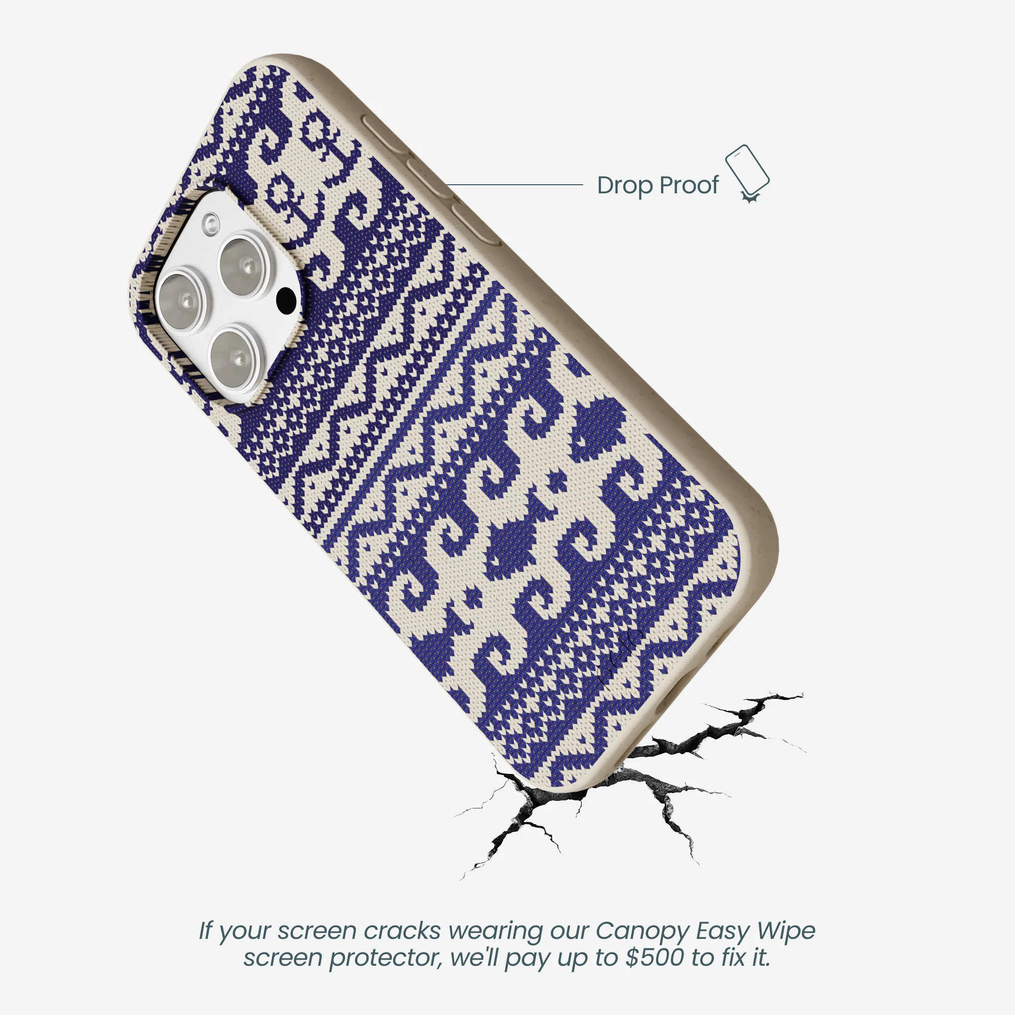 London Fog Ocean Knit iPhone 16 Pro Max Case - Image 5