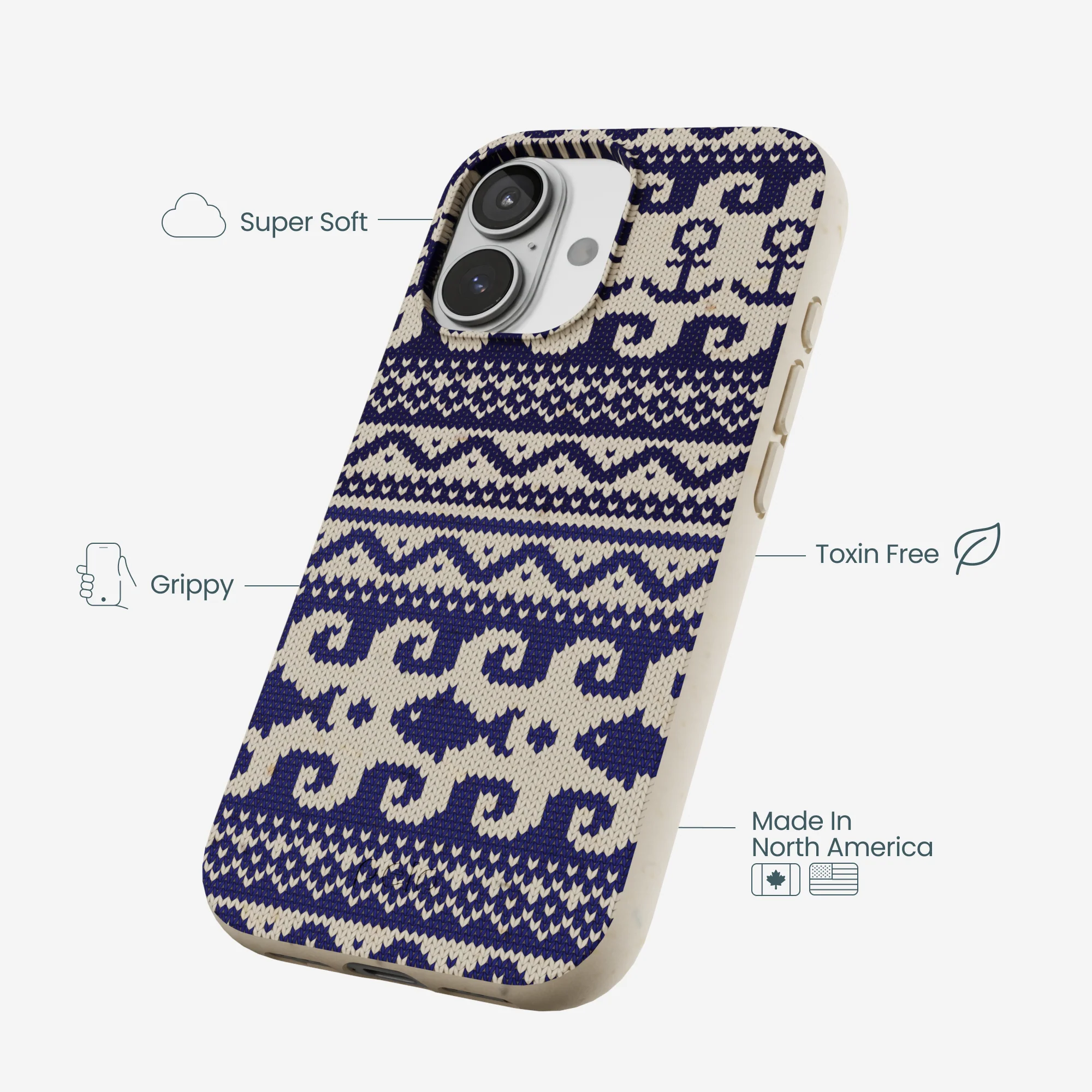 London Fog Ocean Knit iPhone 17 Case - Image 4