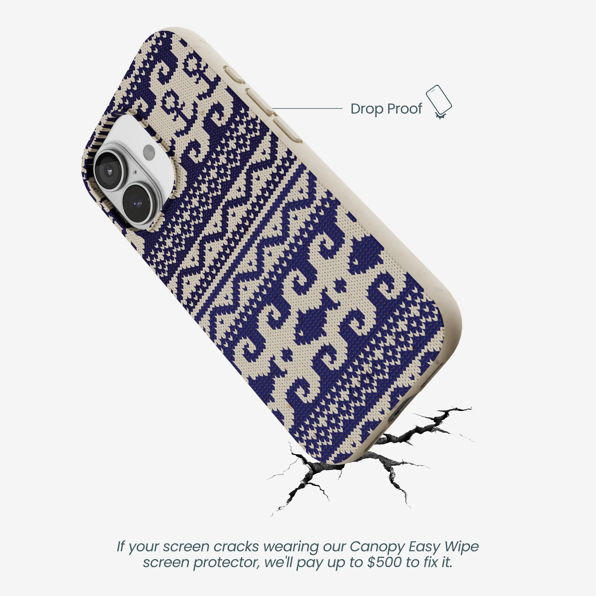 London Fog Ocean Knit iPhone 17 Case - Image 5
