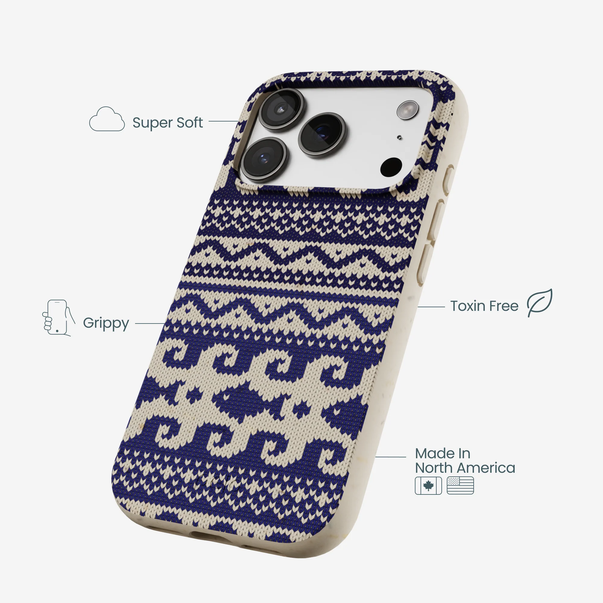 London Fog Ocean Knit iPhone 17 Pro Case - Image 4