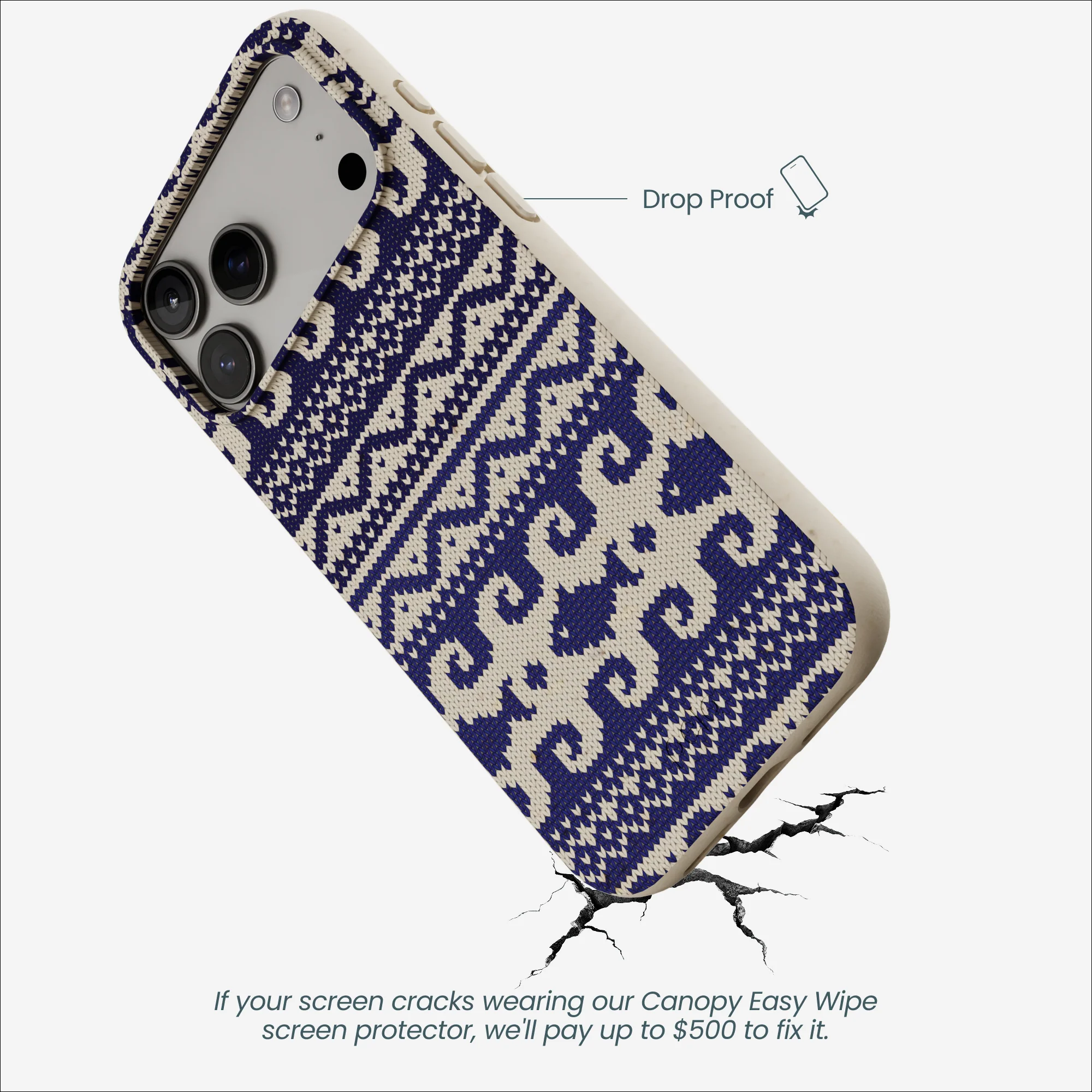 London Fog Ocean Knit iPhone 17 Pro Max Case - Image 5