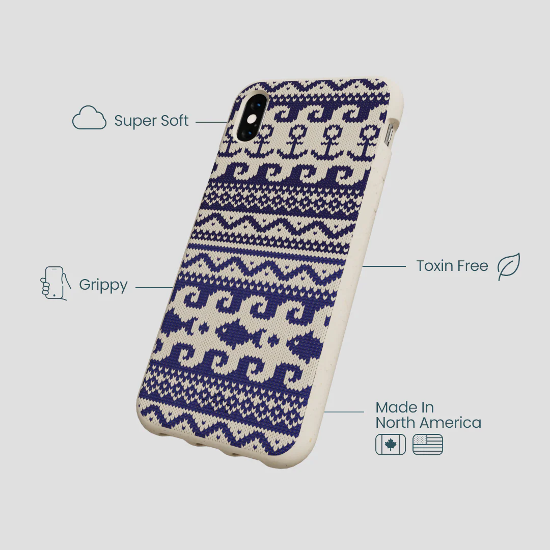 London Fog Ocean Knit iPhone XR Case - Image 4