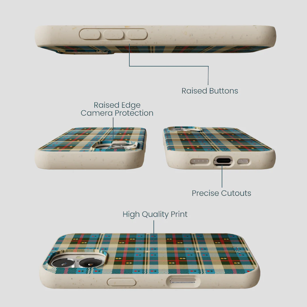 London Fog Plaid Picnic iPhone 16 Case - Image 3