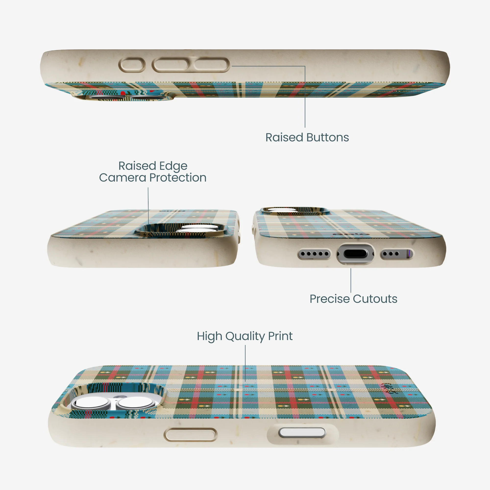 London Fog Plaid Picnic iPhone 17 Case - Image 3