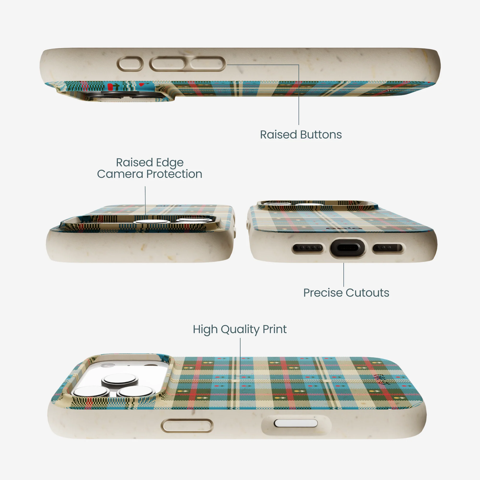 London Fog Plaid Picnic iPhone 17 Pro Case - Image 3
