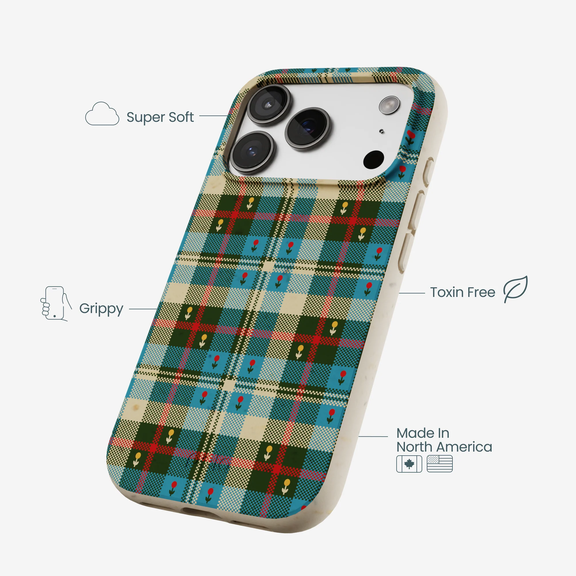 London Fog Plaid Picnic iPhone 17 Pro Case - Image 4