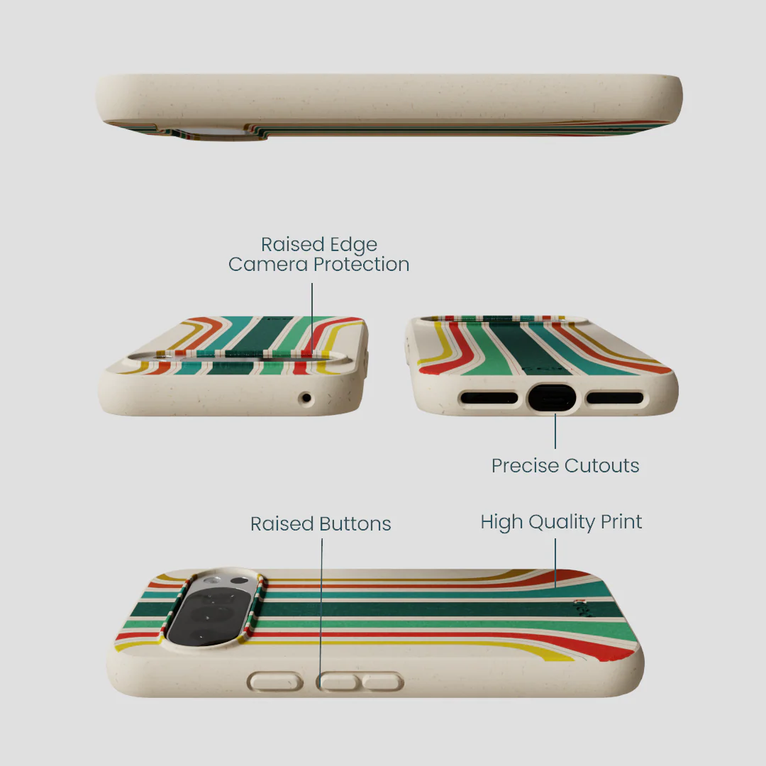 London Fog Retro Lines Google Pixel 10/10 Pro Case - Image 3