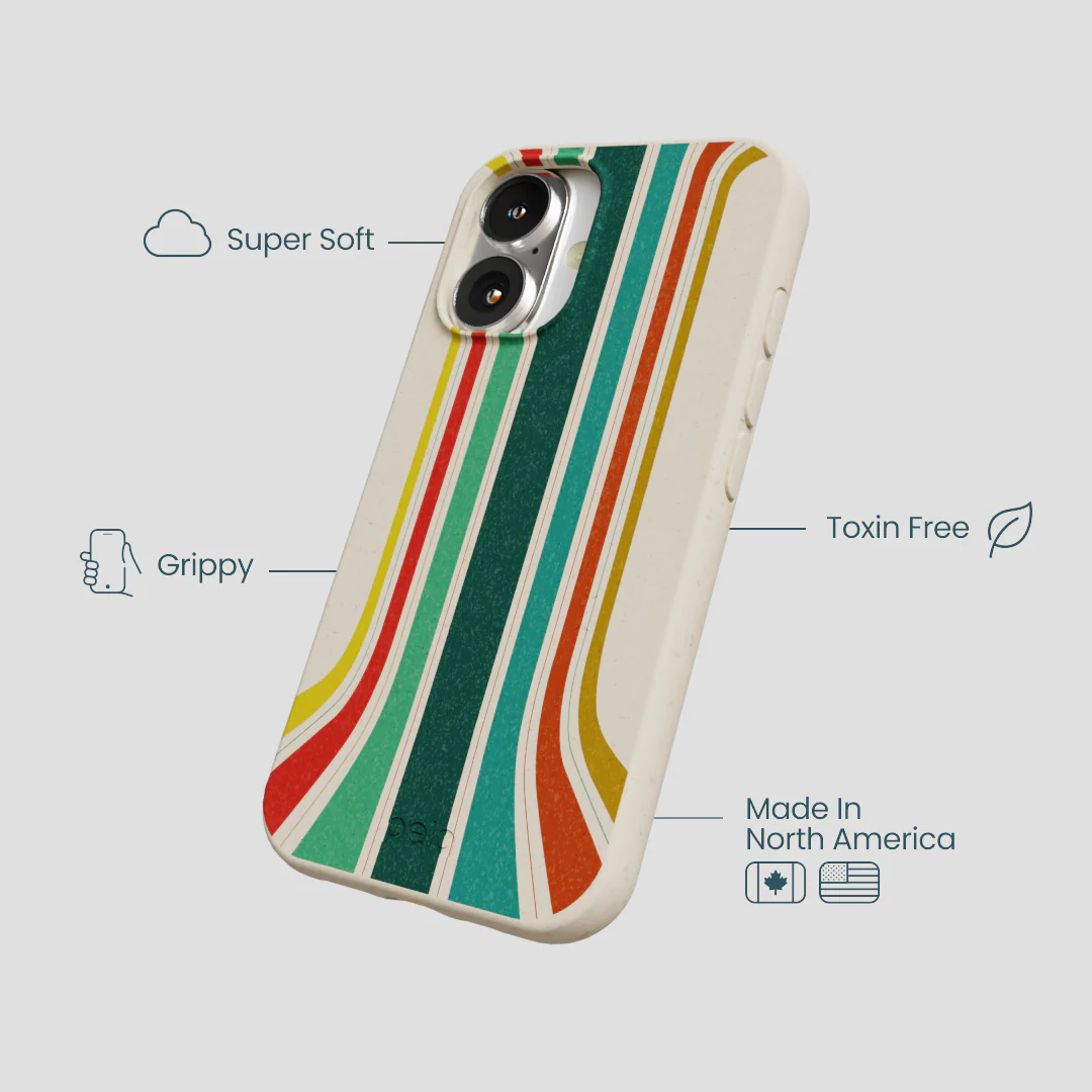 London Fog Retro Lines iPhone 16 Case - Image 4
