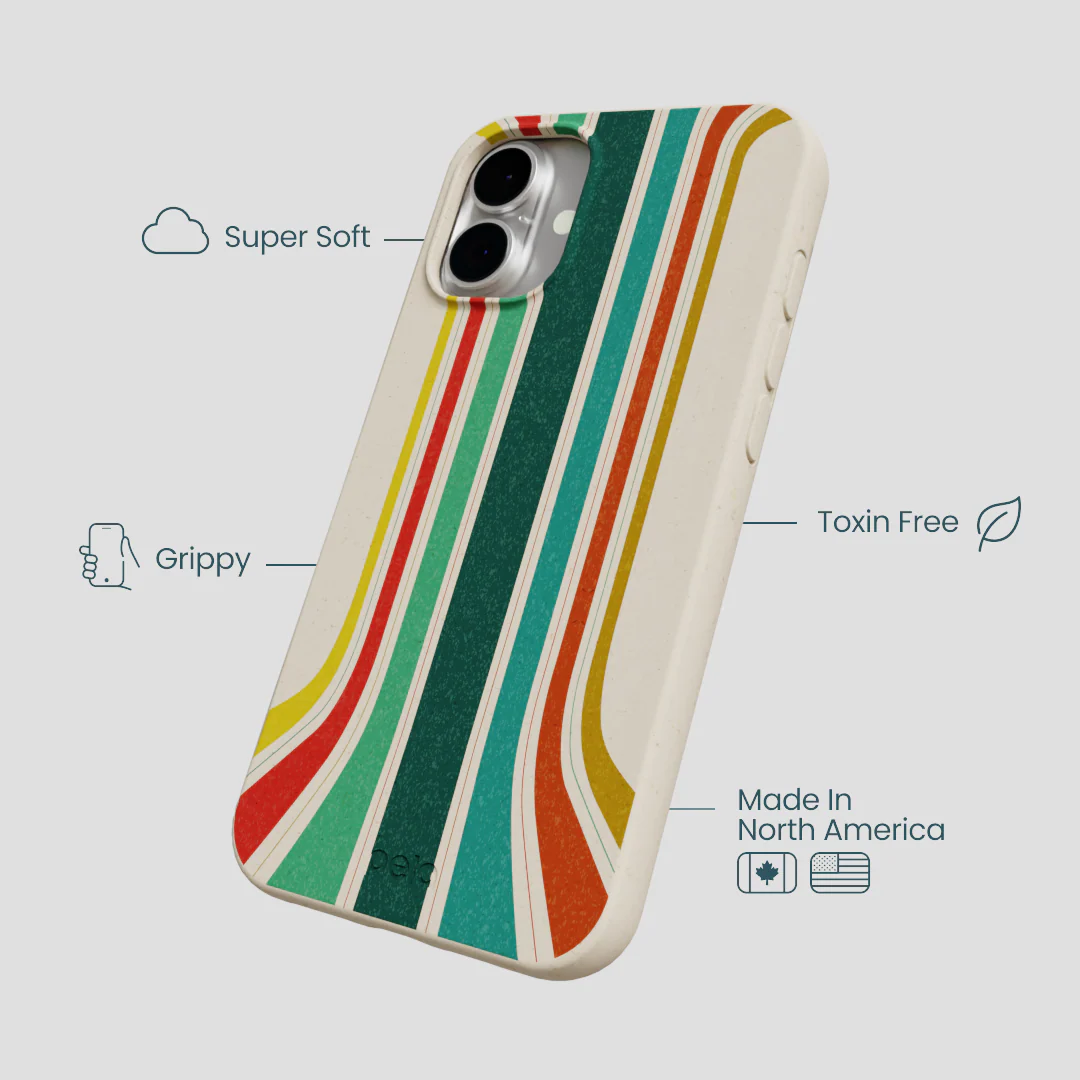 London Fog Retro Lines iPhone 16 Plus Case - Image 4
