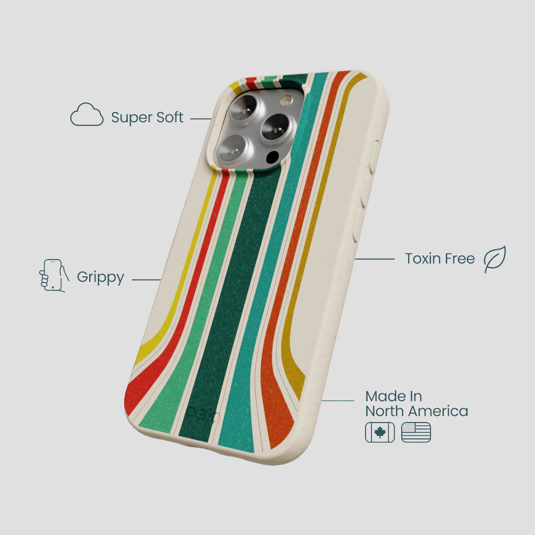 London Fog Retro Lines iPhone 16 Pro Case - Image 4