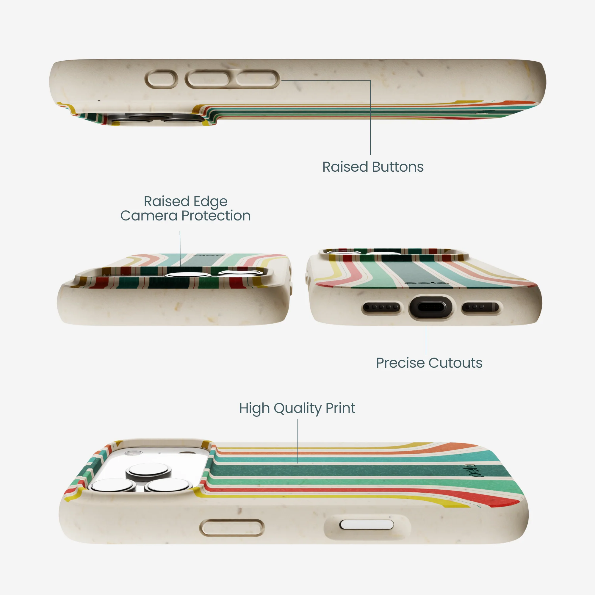 London Fog Retro Lines iPhone 17 Pro Case - Image 3