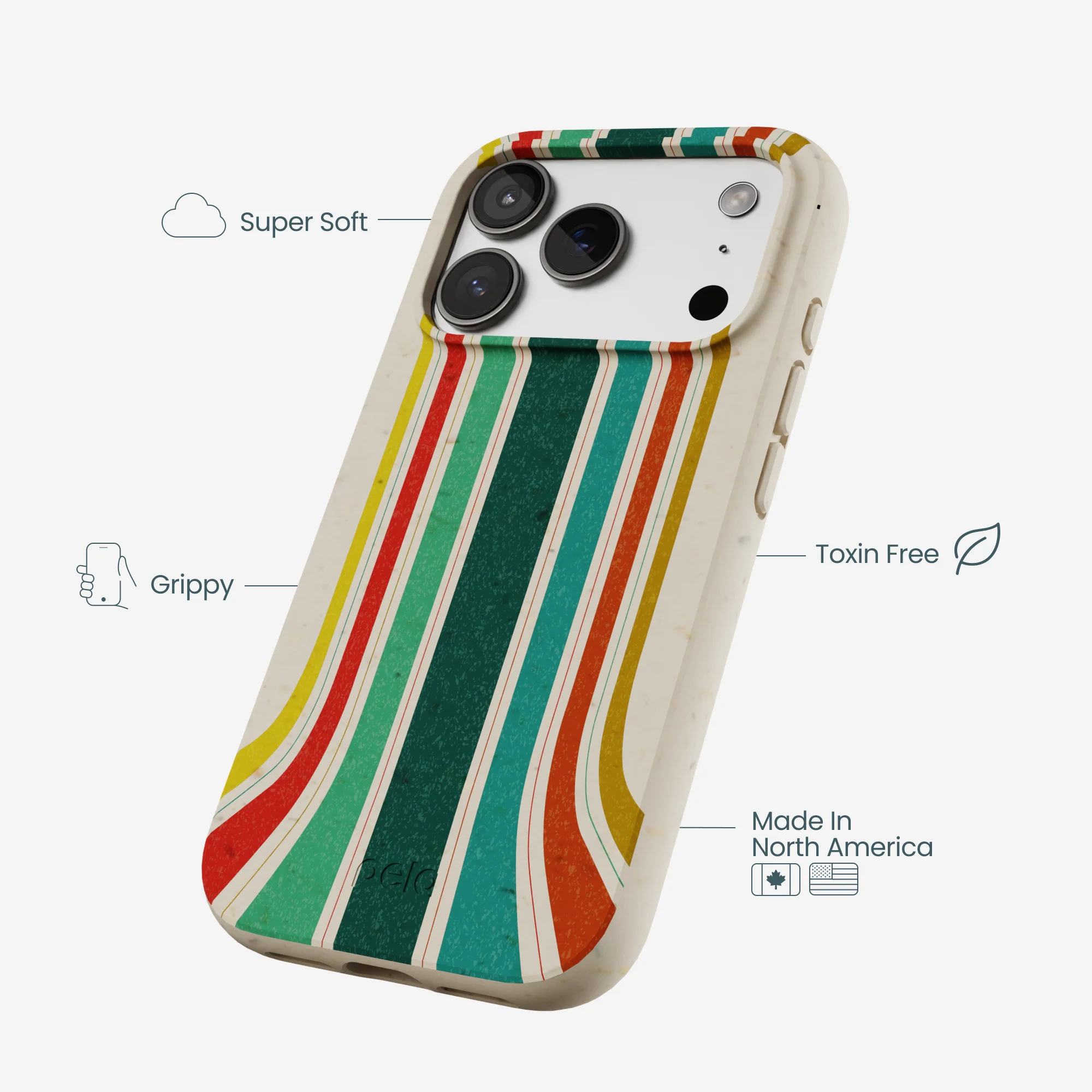 London Fog Retro Lines iPhone 17 Pro Case - Image 4