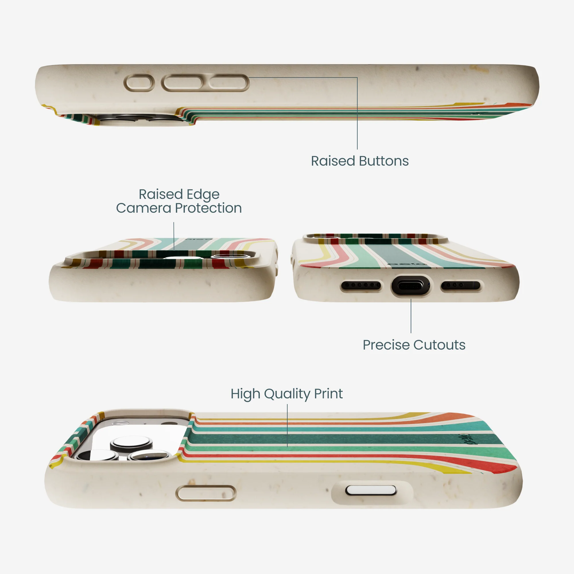 London Fog Retro Lines iPhone 17 Pro Max Case - Image 3