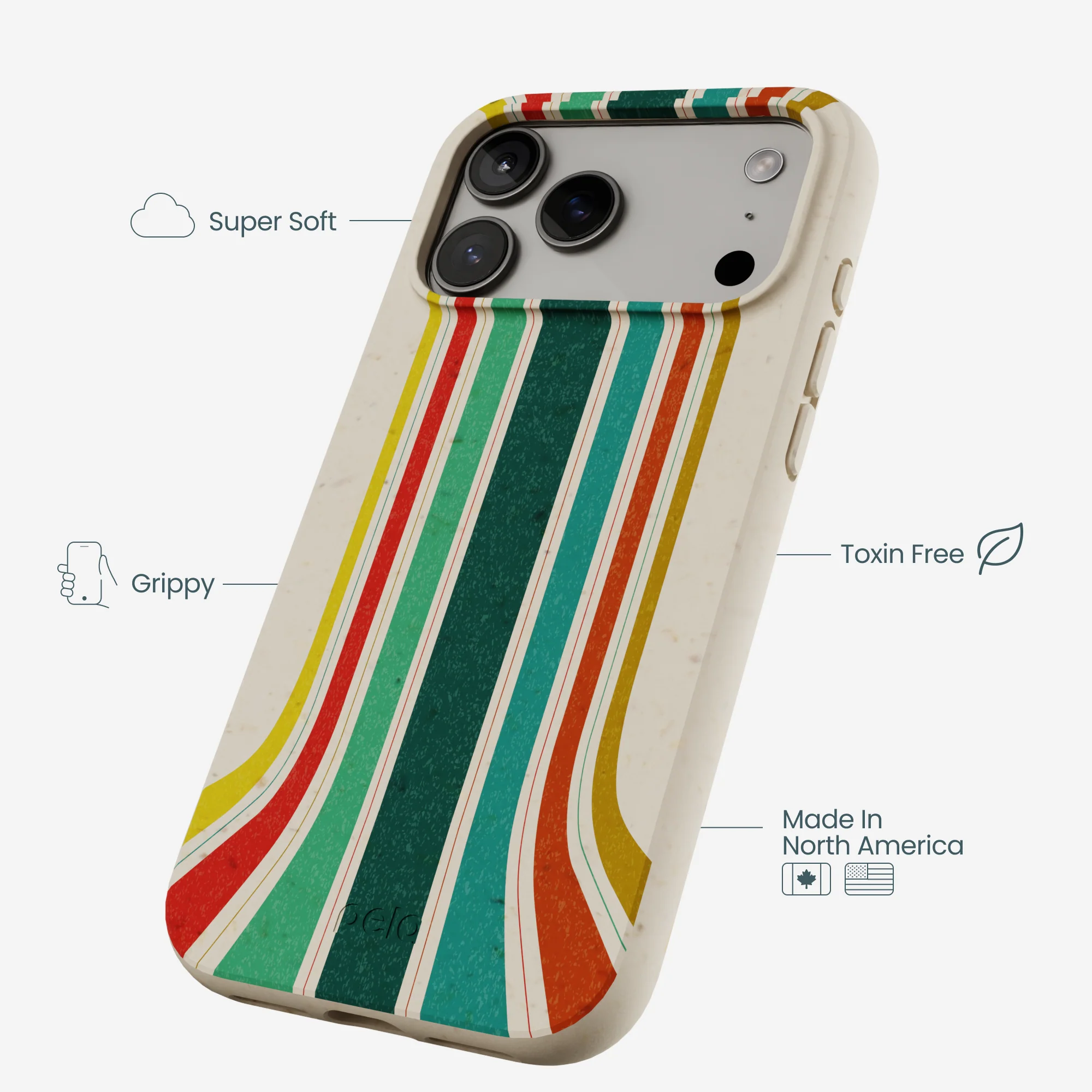London Fog Retro Lines iPhone 17 Pro Max Case - Image 4