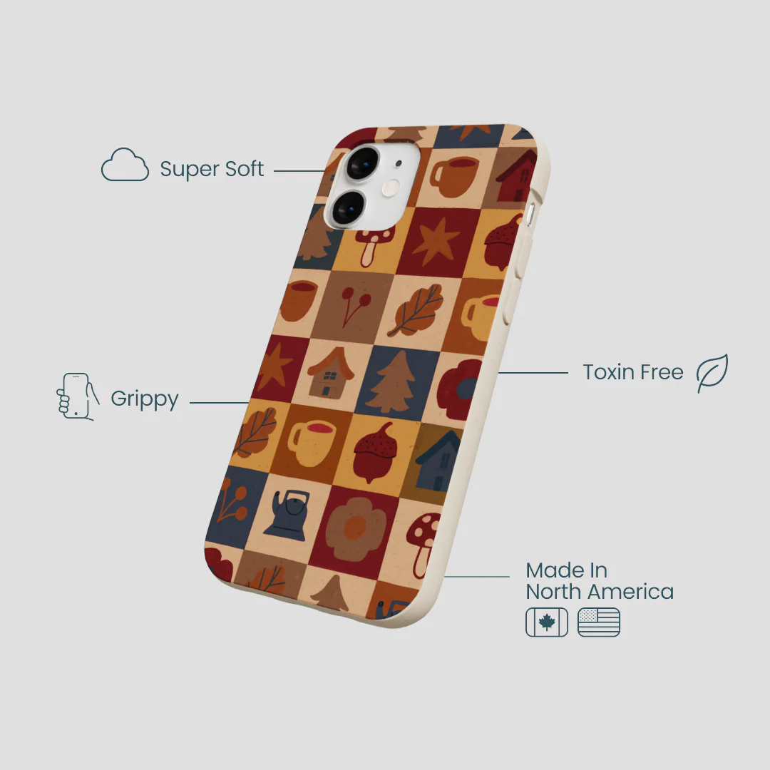 London Fog Rustic Grid iPhone 12 Mini Case - Image 4