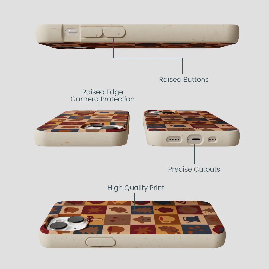 London Fog Rustic Grid iPhone 13 Case - Image 3