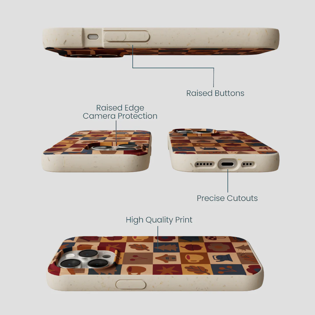 London Fog Rustic Grid iPhone 14 Pro Case - Image 3