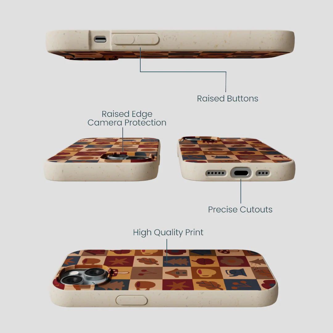London Fog Rustic Grid iPhone 15 Case - Image 3