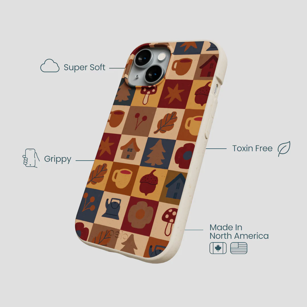 London Fog Rustic Grid iPhone 15 Case - Image 4