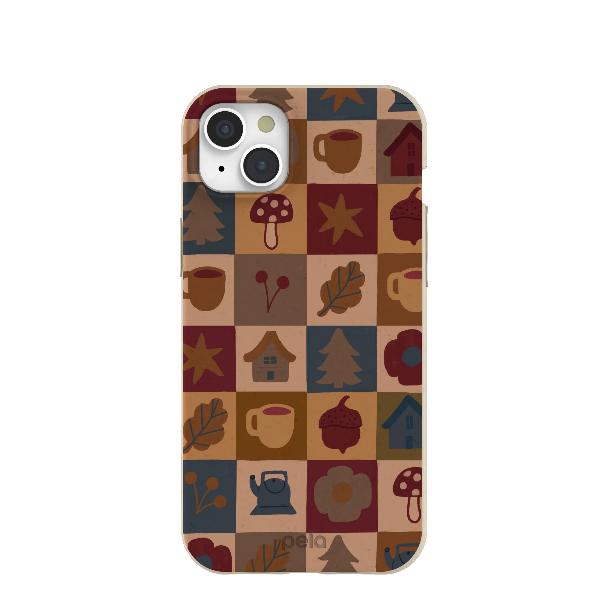 London Fog Rustic Grid iPhone 15 Plus Case