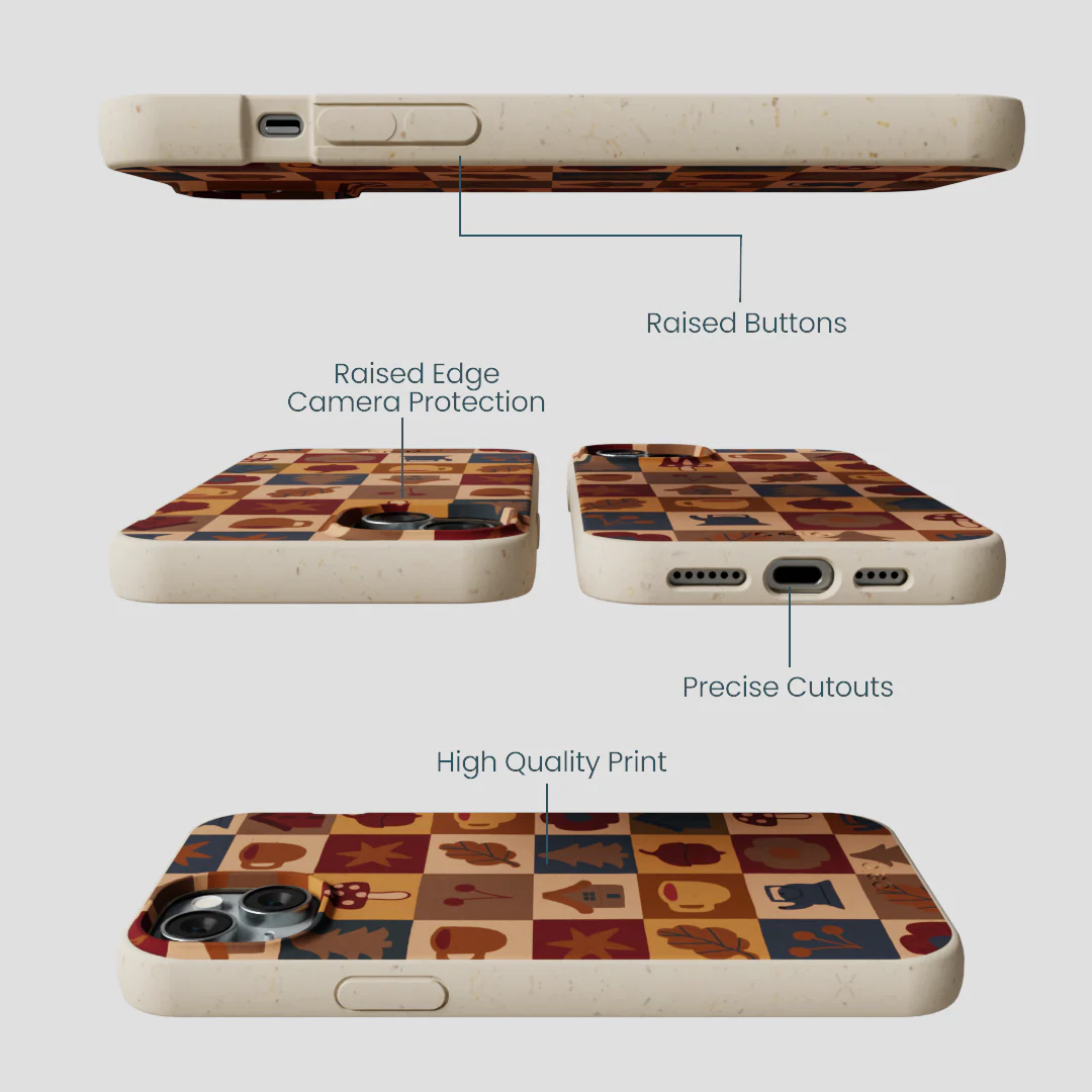 London Fog Rustic Grid iPhone 15 Plus Case - Image 3