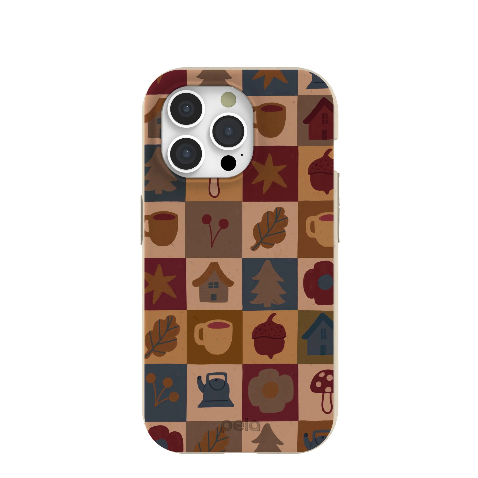 London Fog Rustic Grid iPhone 15 Pro Case