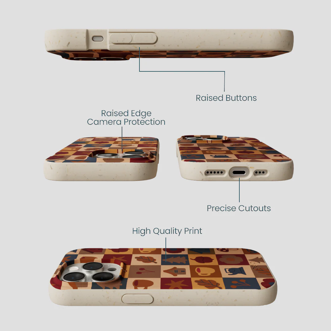 London Fog Rustic Grid iPhone 15 Pro Case - Image 3