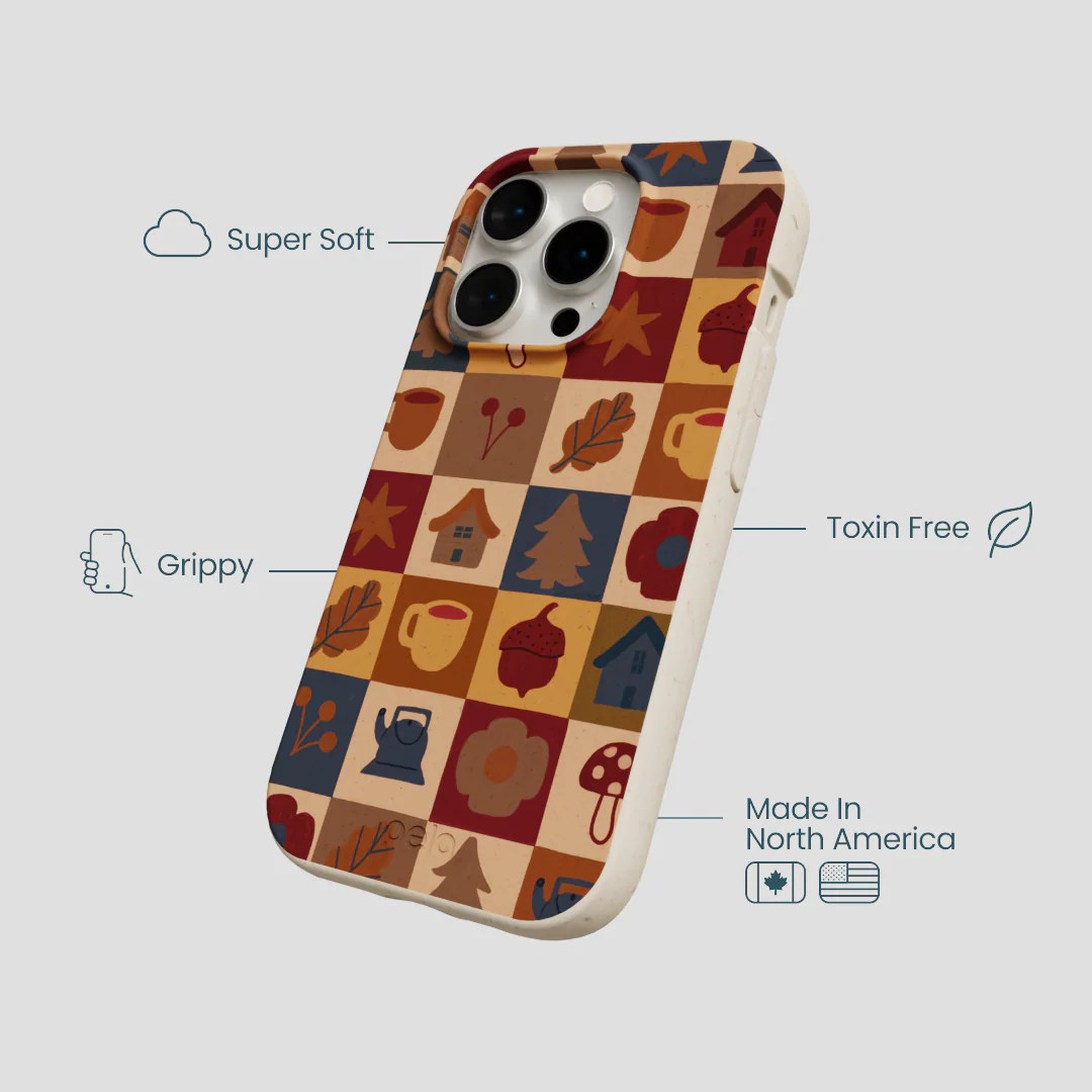 London Fog Rustic Grid iPhone 15 Pro Case - Image 4