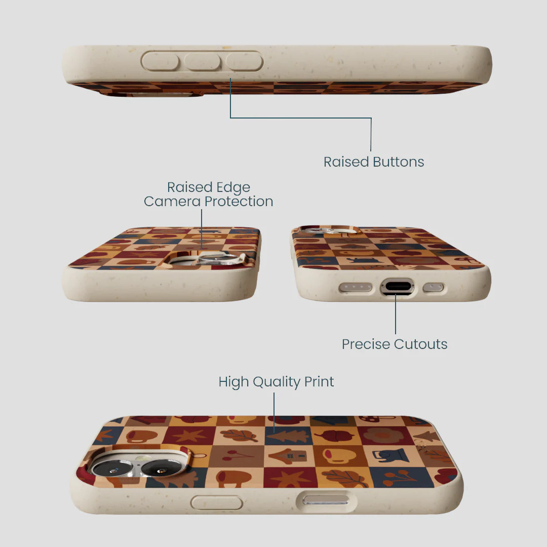 London Fog Rustic Grid iPhone 16 Case - Image 3