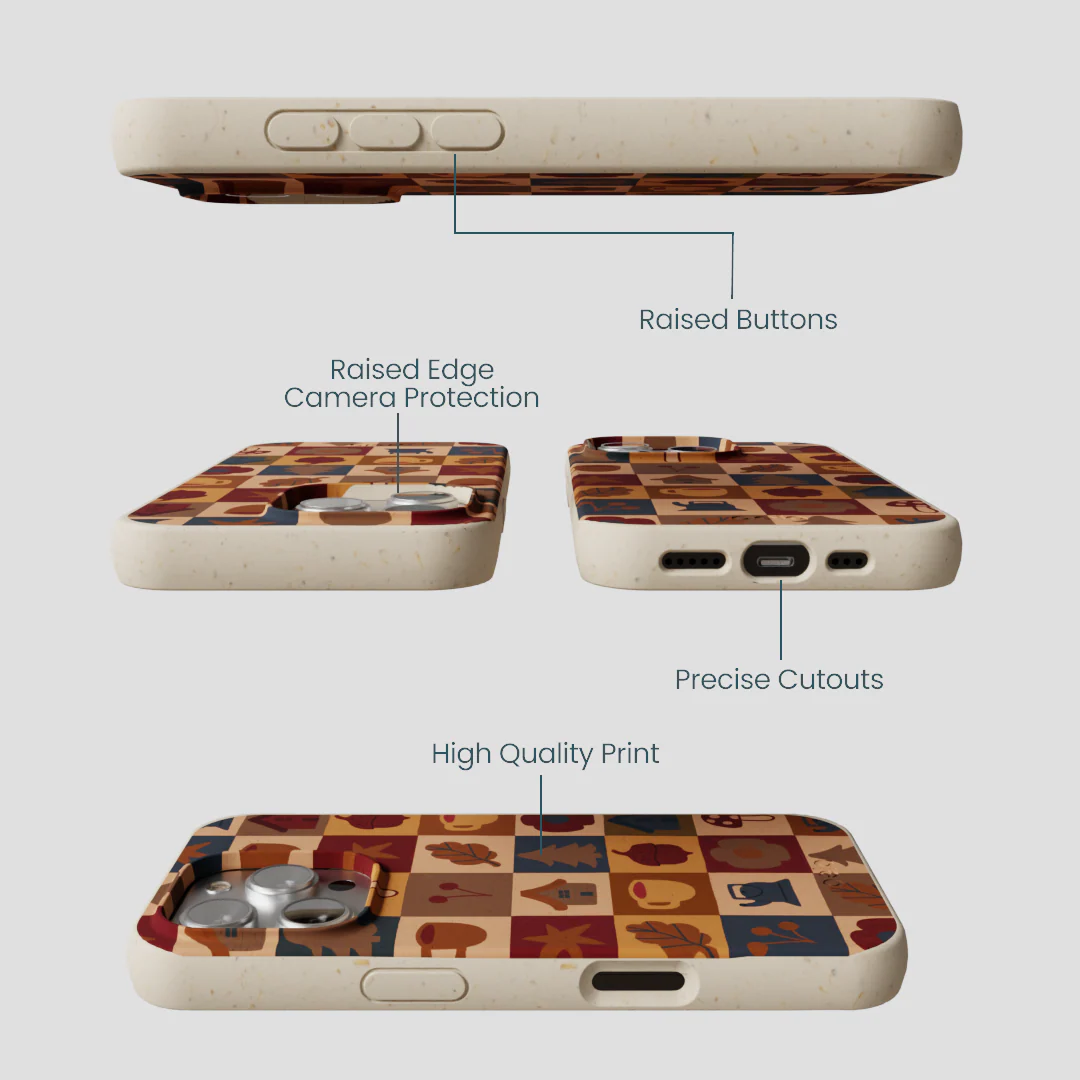 London Fog Rustic Grid iPhone 16 Pro Case - Image 3