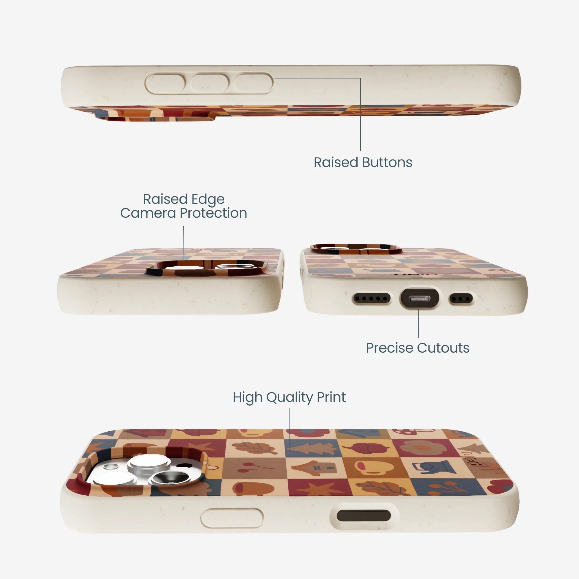 London Fog Rustic Grid iPhone 16 Pro Max Case - Image 3