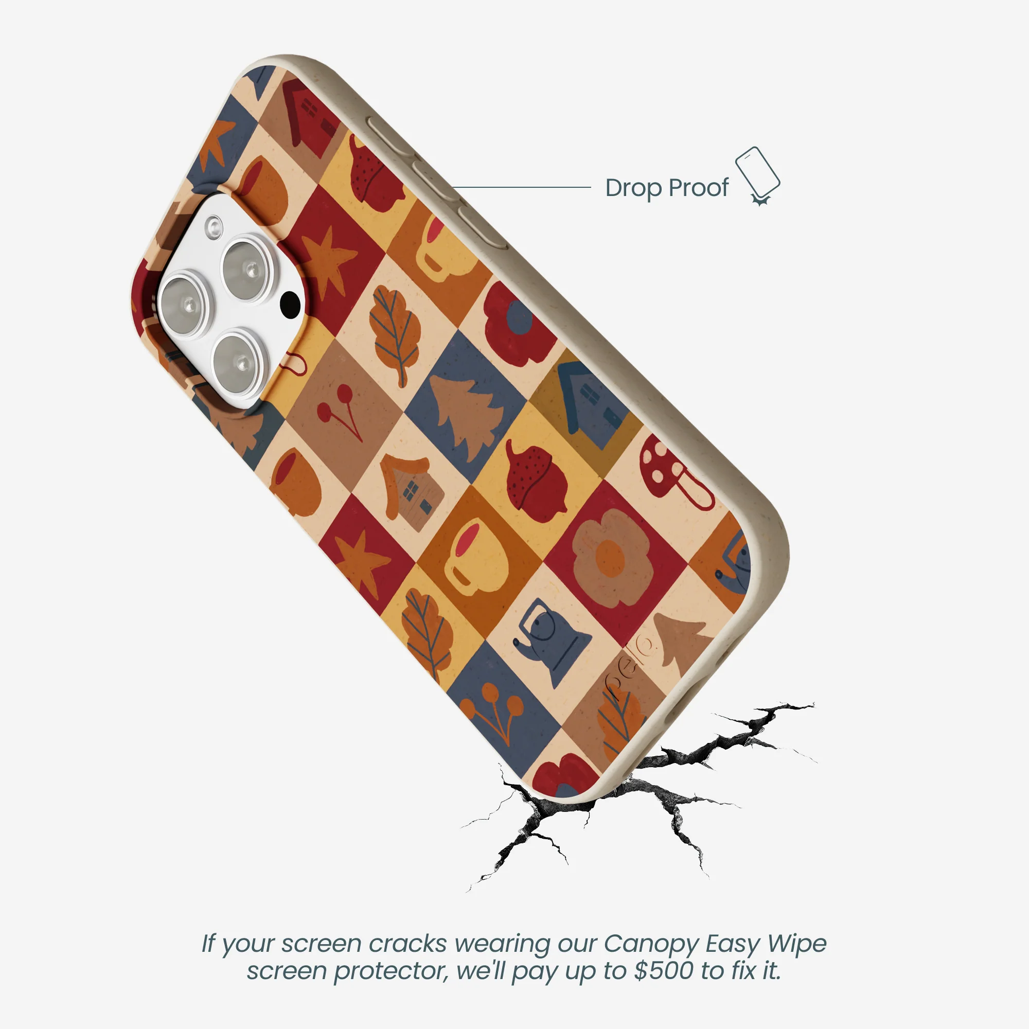 London Fog Rustic Grid iPhone 16 Pro Max Case - Image 5