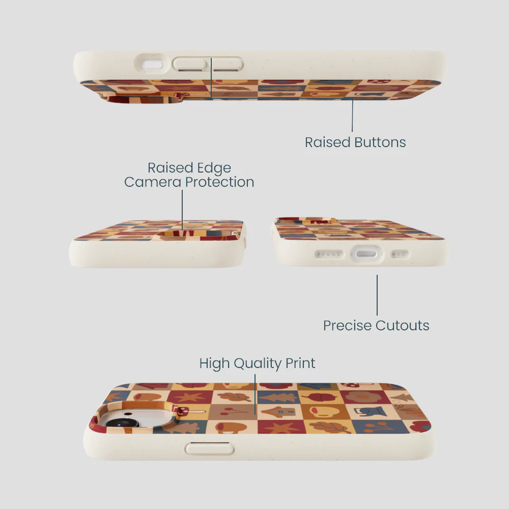 London Fog Rustic Grid iPhone 16e/17e Case - Image 3