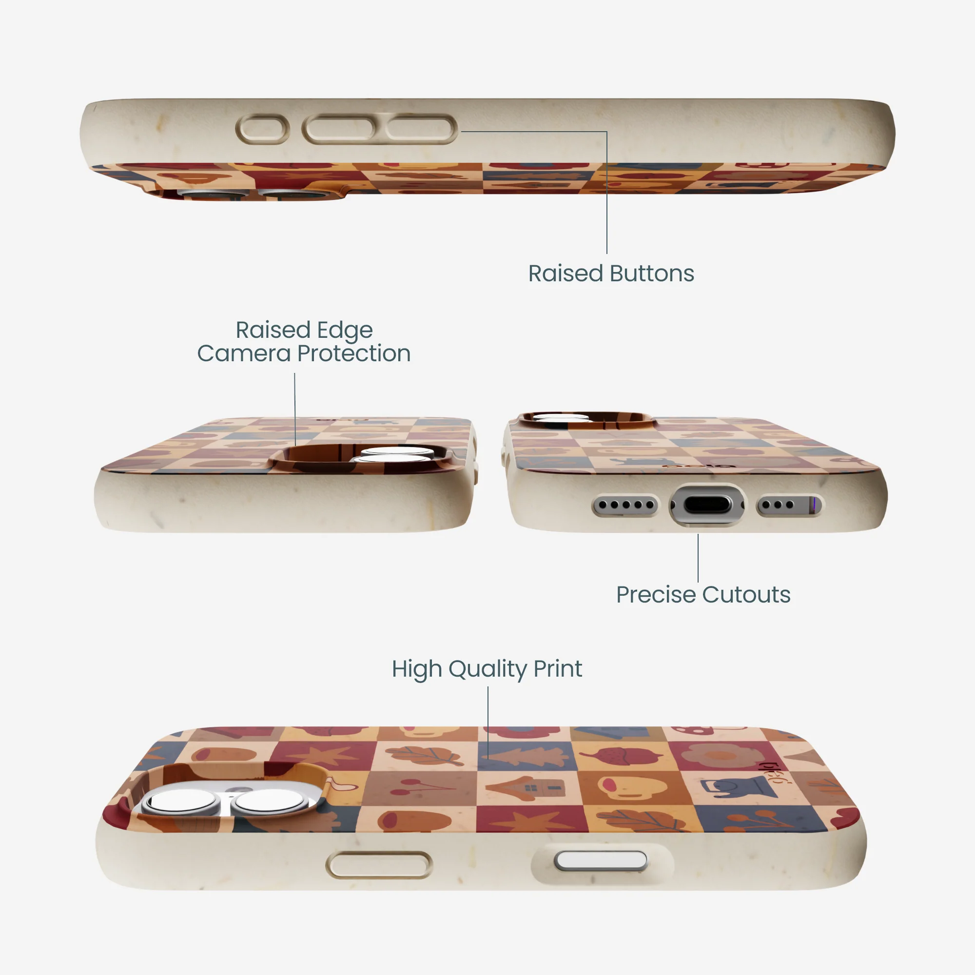 London Fog Rustic Grid iPhone 17 Case - Image 3