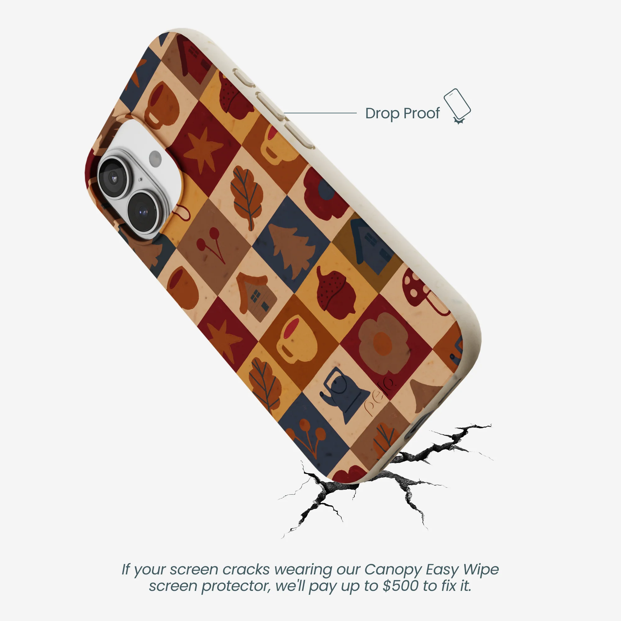 London Fog Rustic Grid iPhone 17 Case - Image 5