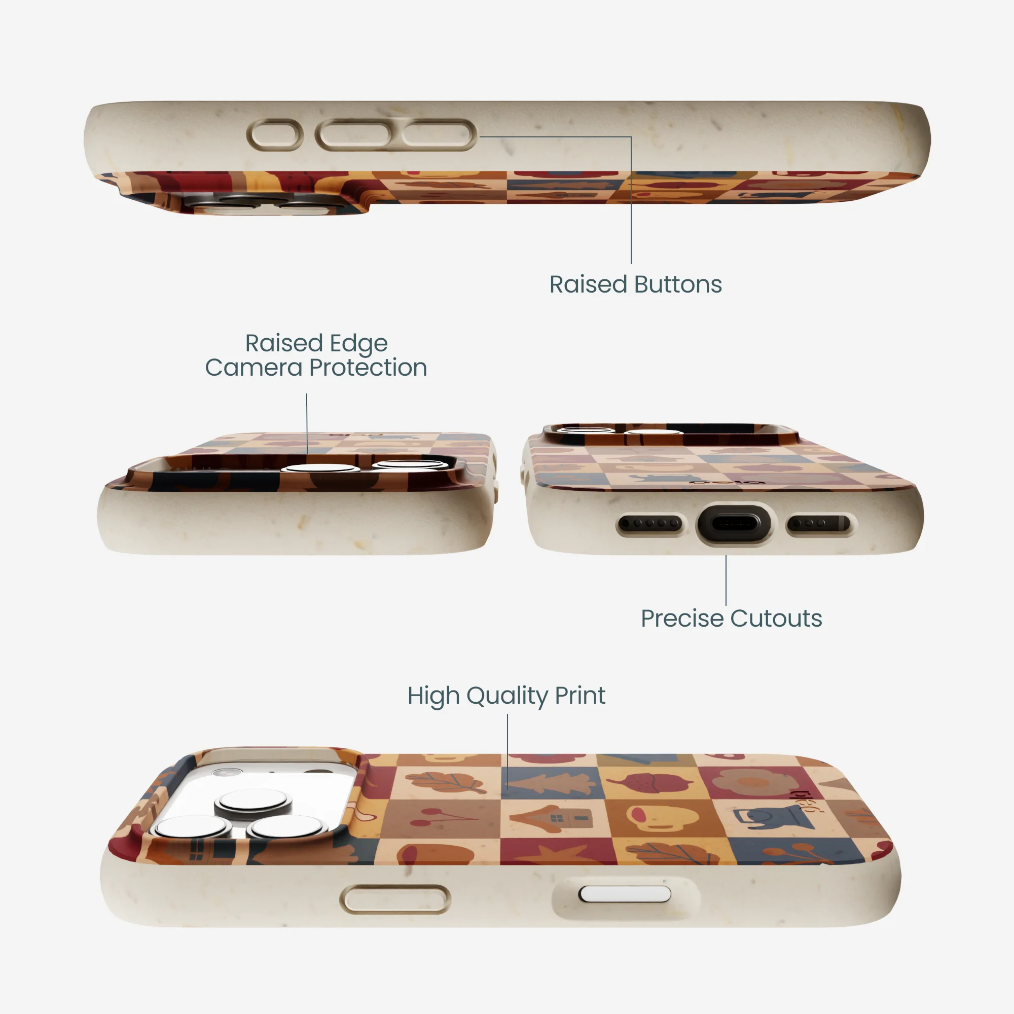 London Fog Rustic Grid iPhone 17 Pro Case - Image 3